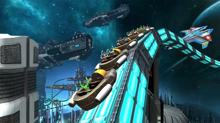 Roller Coaster Simulator Space android App screenshot 0